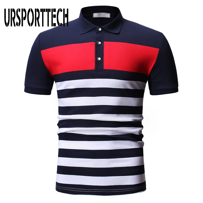 2024 New Style Men Polo Shirt Mens Short Sleeve Striped Polo Shirts Plus Size Camisa Polos Shirt Men Office Casual Tshirt Tops