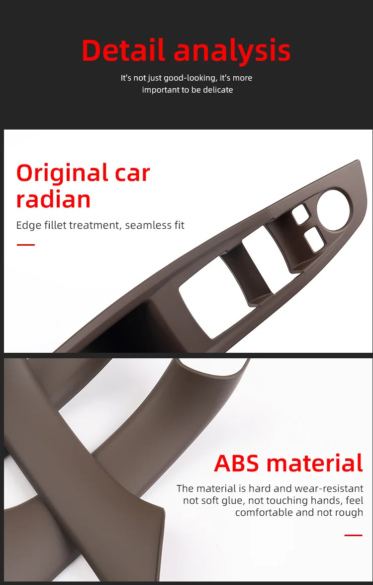 Für BMW 2011-2017 5er F10 F18 F11 Autotürgriff Panel Schutz Pull Trim Abdeckung Auto Innentürgriffe Aufkleber – Detail 10