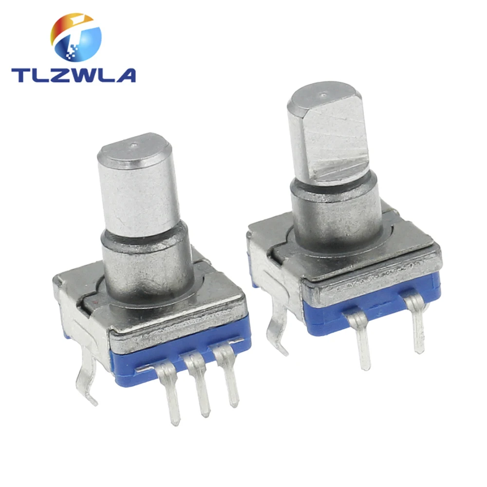 

100PCS EC11 Encoder Switch With Push Button Switch Turn Left or Right Self Reset Rotary Encoder 5Pin DIP Type 12MM Shaft