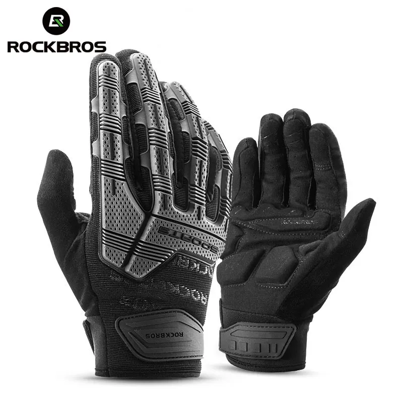 ROCKBROS Tactical Gloves Touch Screen Riding Cycling Gloves MTB Gloves Thermal Warm Motorcycle Winter Autumn Bike Gloves