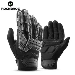 ROCKBROS-Luvas Táticas Táticas Touch Screen, Luvas Quentes, Equitação, Ciclismo, BTT, Motocicleta, Bicicleta, Inverno, Outono