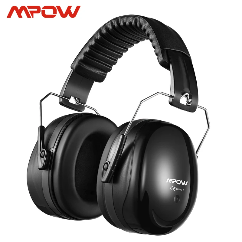 Mpow HP056 NNR 28dB Safety Ear Muffs Shooter Hearing Protection Noise Reduction Soft Foam Folding-Padded Head Band Ear Cups Kids