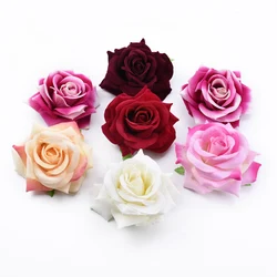 5 Pieces Flannel Rose Artificial Flowers Home Decoration Accessories Wedding Decoration Candy Box Brooch Girl Festival Vases Diy