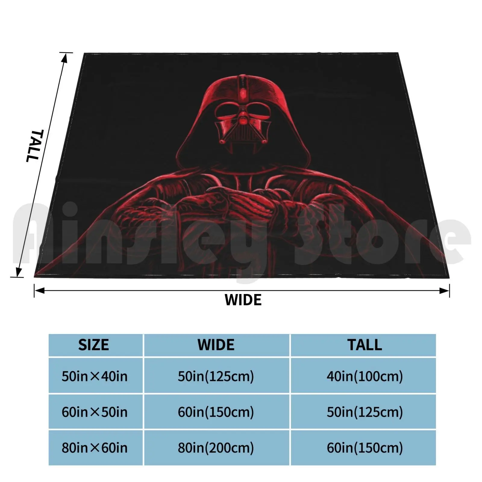 Red Vader Blanket Super Soft Warm Light Thin Darth Jedi Sith Skywalker Vader Anakin