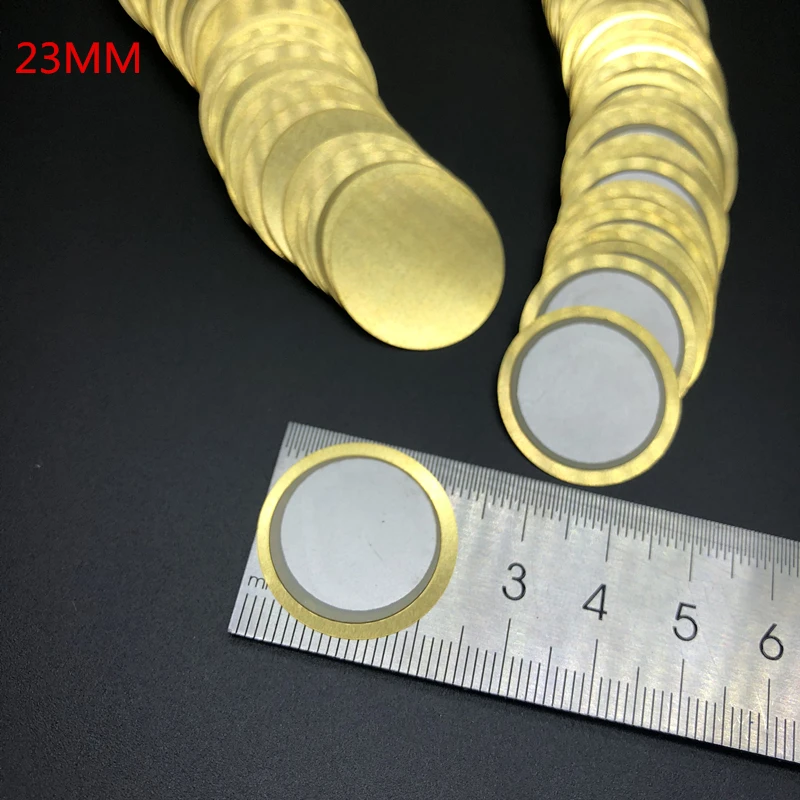 100Pcs/Lot 23MM Piezoelectric Piezo Ceramic Wafer Plate Buzzer Loudspeaker Dia 23mm copper Dia-20mm For Diy Piezo Ceramic