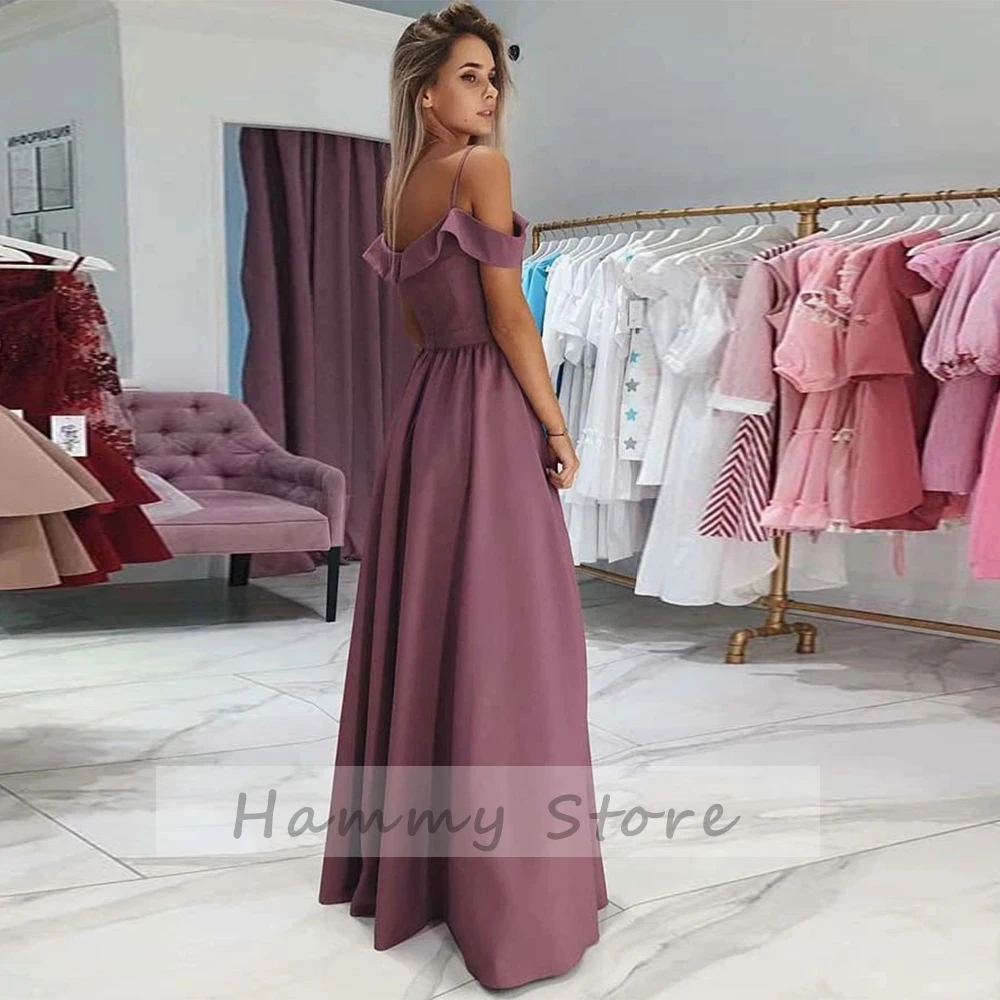 Sexy Evening Dresses Slide Split Jersey Sweetheart Off-Shoulder Zipper A-Line Gowns Novia Do 2021 New Part Pleat