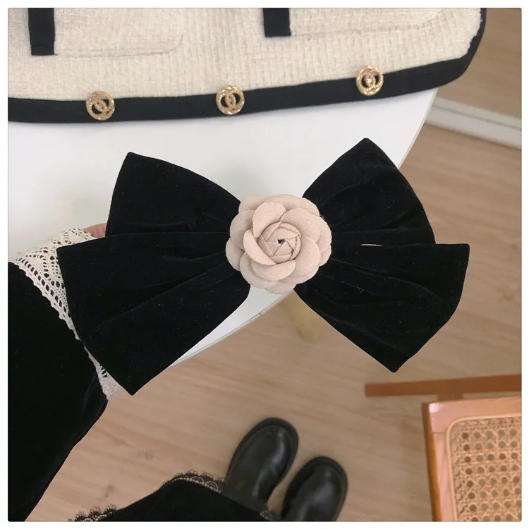 2025 New Floral Hair Clips Camellia Pins Accessories Flower Hairpin Bride Artificial Rose Barrettes Hair Bows Bow-knot Jewelry