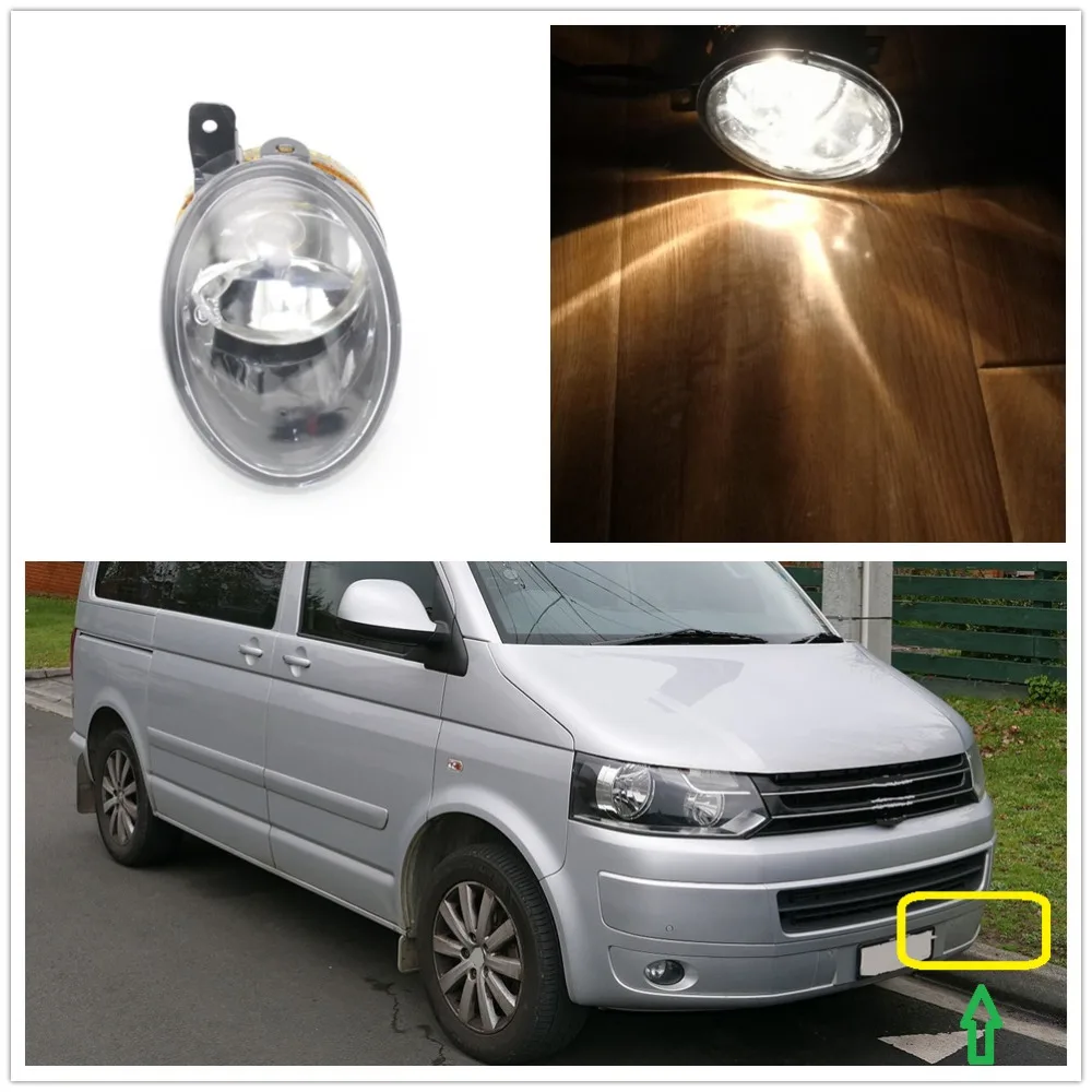 

Left Side For VW Transporter Multivan Caravelle T5 T6 2010 2011 2012 2013 2014 2015 Front Halogen Fog Lamp Fog Light With bulb