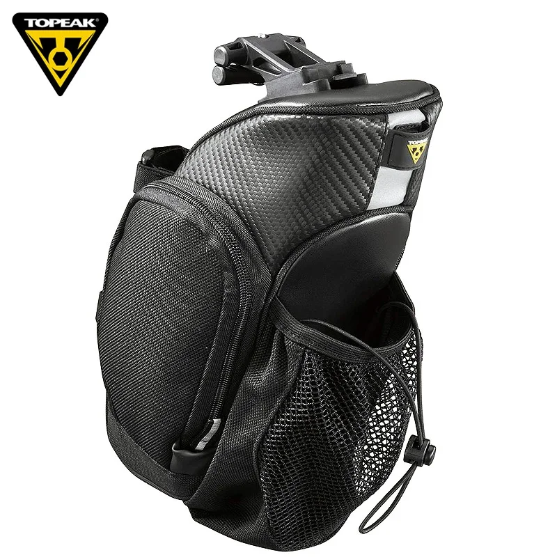 Topeak TC2285B/2286B2/2287B MondoPack Bike Seatpost Bag Strap Mount Saddle Bicycle Bag with Magic Strap Buckles Bike Pannier