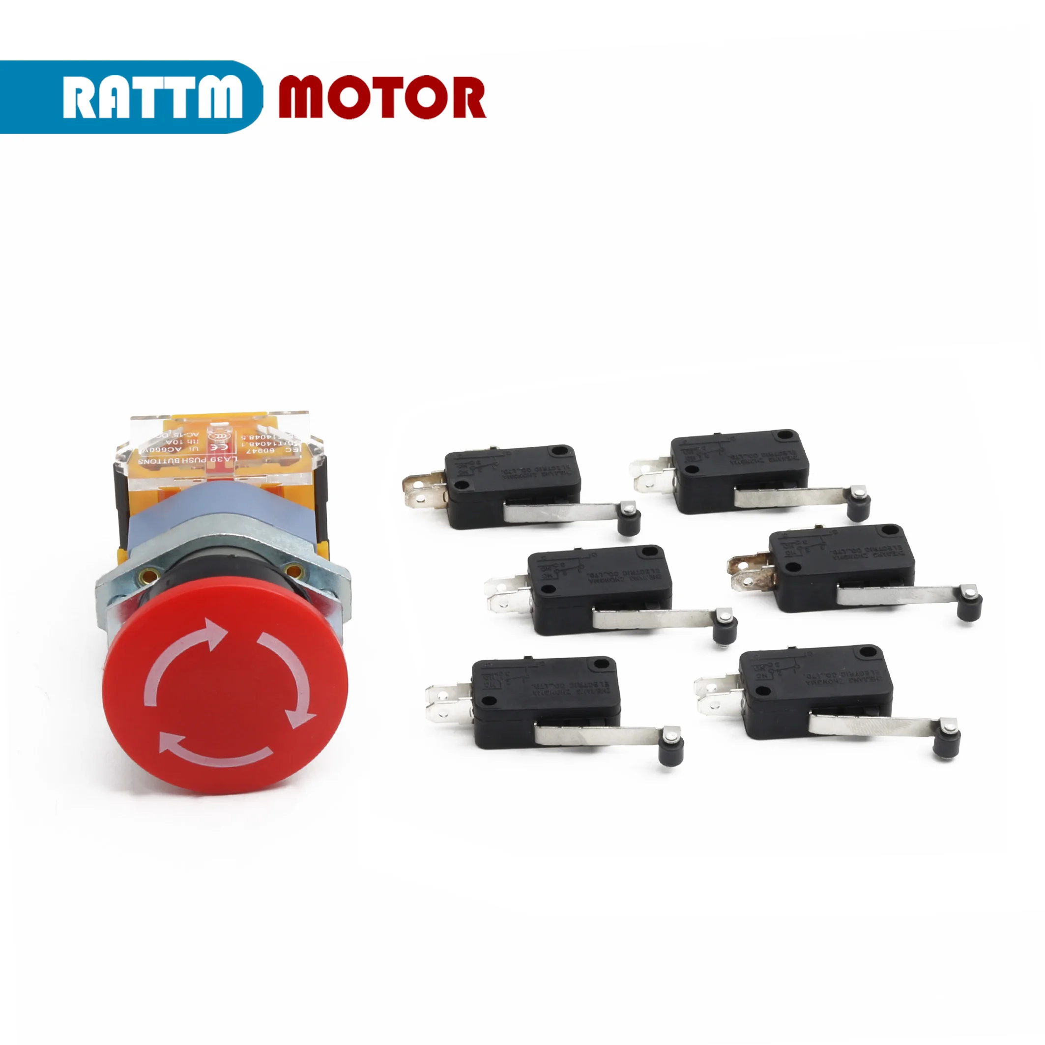 Красный знак аварийный электронный стоп 22 мм 1 НО 1 НЗ ЧПУ 6 шт. концевой стоп ограниченный микропереключатель часть с ЧПУ