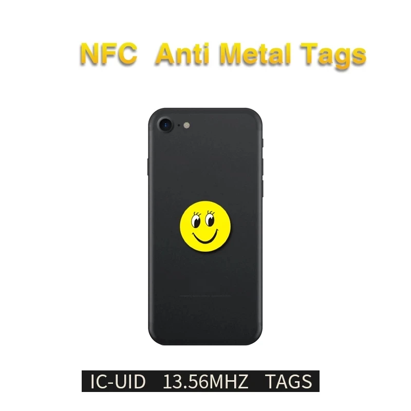 S50 etiquetas dos desenhos animados para o telefone móvel, interferência Anti-Metal, etiqueta regravável, etiqueta NFC, UID IC gravável, 13.56MHz, 5