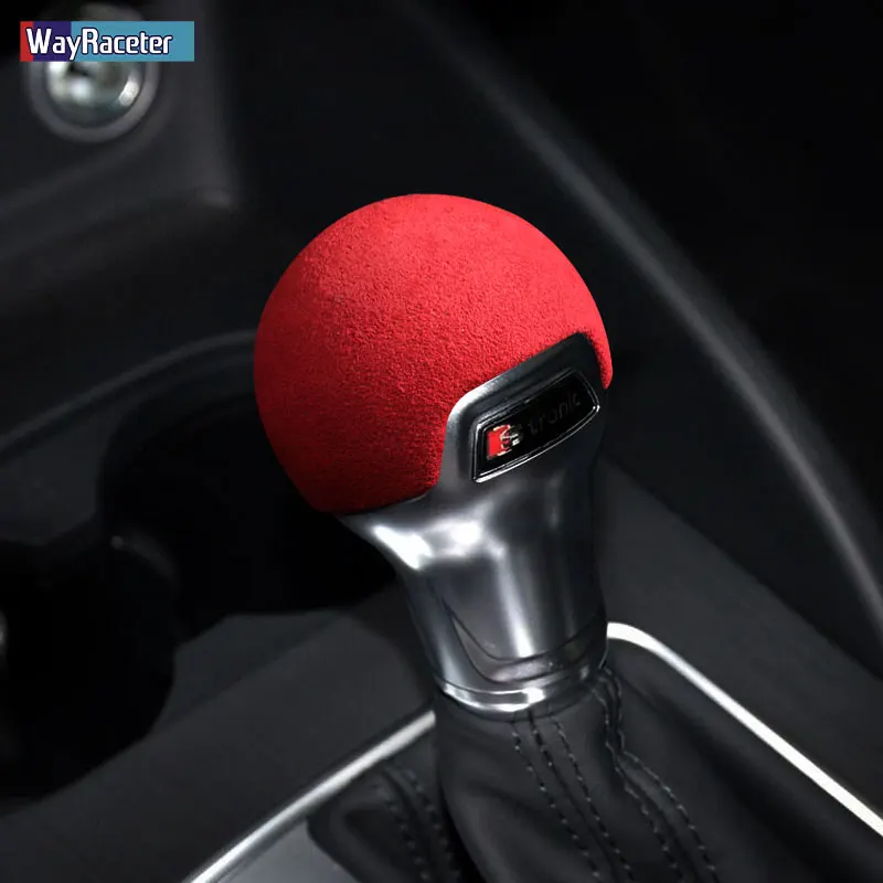 Ultrasuede Top Suede Car Wrapping ABS Gear Shift Knob Cover Sticker For Audi TT TTS MK3 8S A3 8V S3 Q2 SQ2 Accessories