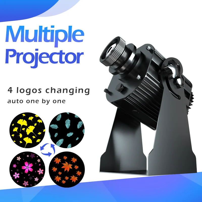 DMX512 4logos recycle multiple picture projector pattern switching automatic remote control advertising projector spotlights