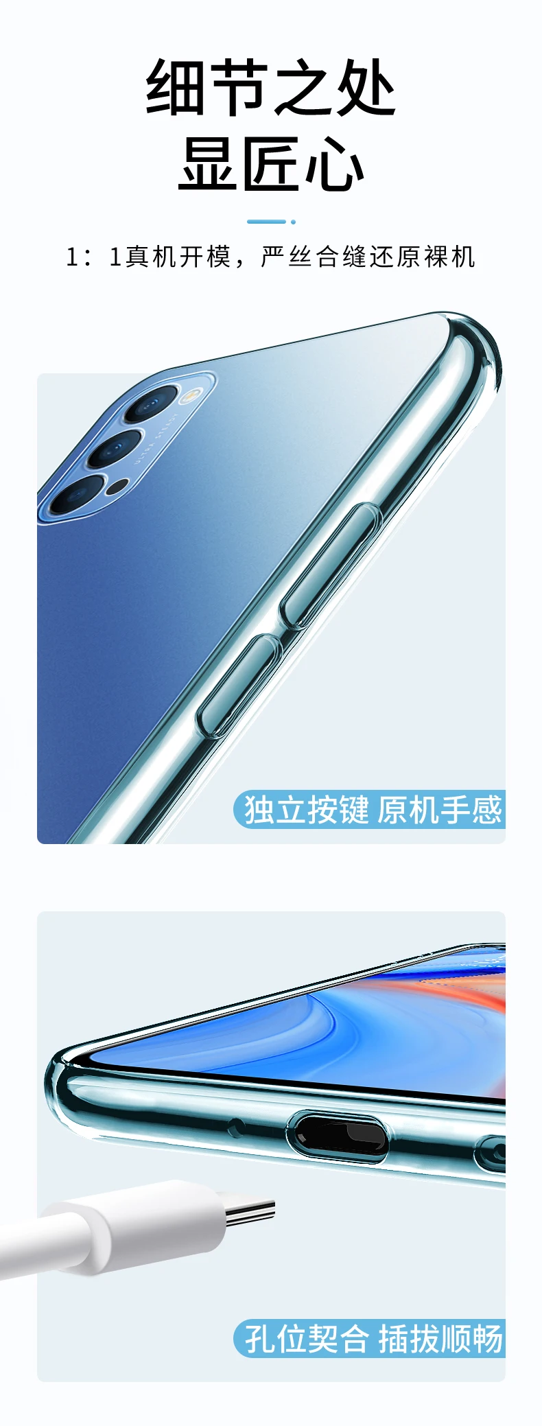 Transparent Back Cover for OPPO Reno 4 Pro SE Lite 4F Z Phone Case 360 Clear Soft Funda Reno4 4SE 4Pro 4Lite F 4Z 4G 5G Global