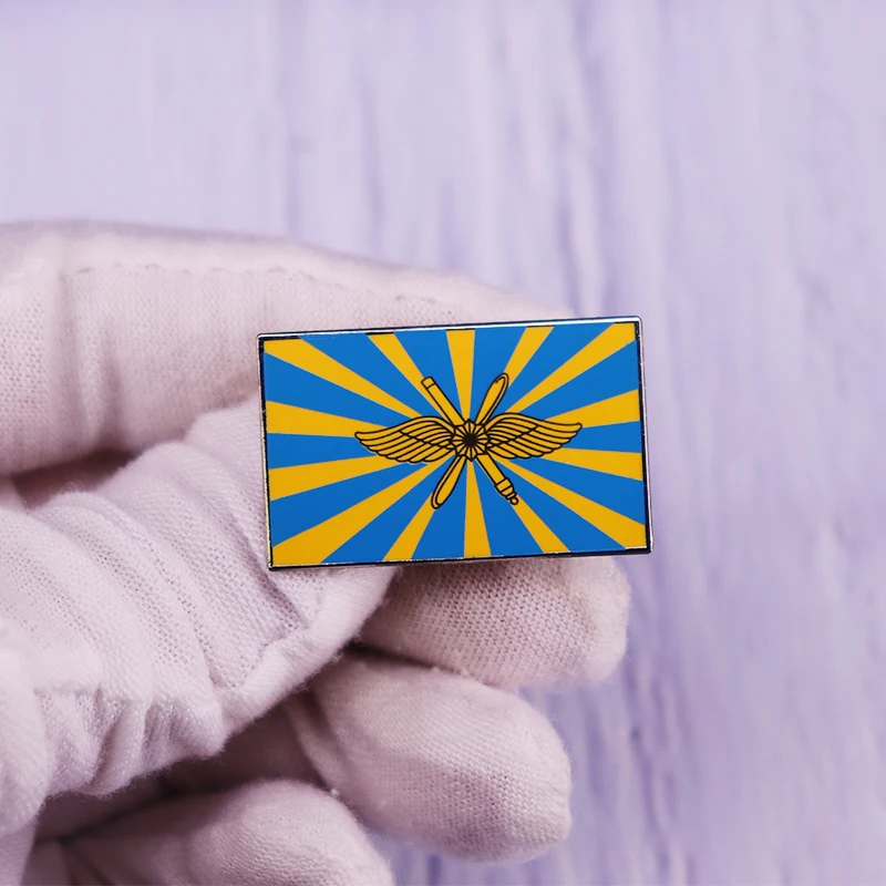 Russian Air Troops Space Force BBC BKC Vks Flag Pin Badge For Decoration