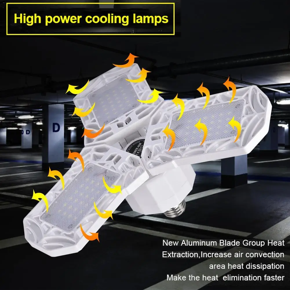 Imagem -03 - Luz Dobrável 85265v da Deformação da Luz Impermeável Conduzida da Garagem Três da Folha 3040w Apropriada para o Armazém Exterior do Estádio