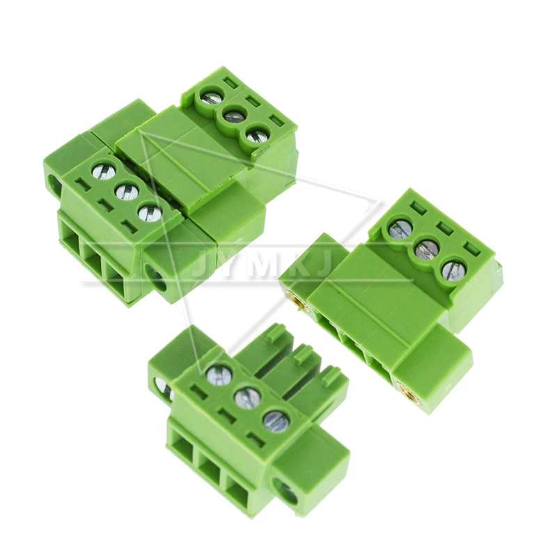 5Sets 15EDG 3.81 2/3/4/5/6/7/8/9 pin right angle screw terminal block connector 3.81MM pitch Plug + Pin Header Socket 2p 3p-24p image 5