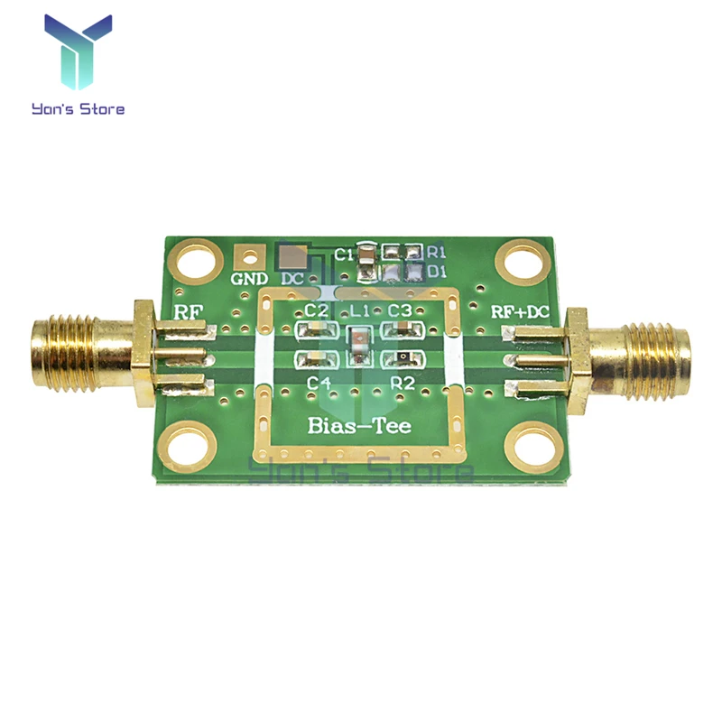 1Pcs Bias Tee 10MHz-6GHz Frequency for HAM radio RTL SDR LNA Low Noise Amplifier DC 1-50V 0.5A 42*32*12mm