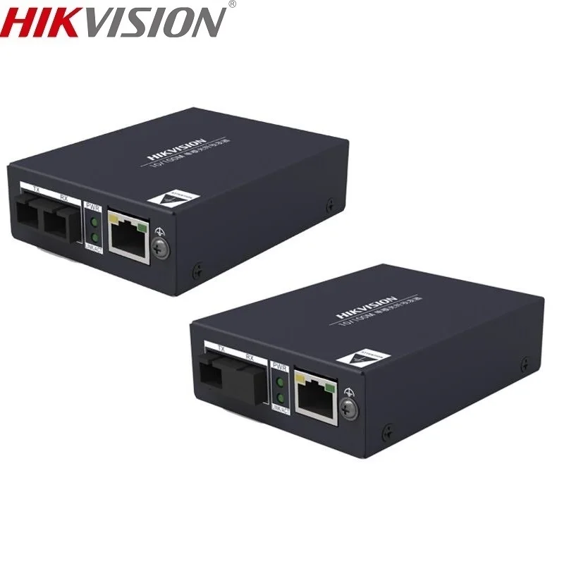 Hikvision-Convertidor de medios de fibra óptica, DS-3D01R-AE SC, modo único, Puerto SC, 20KM, RJ45, Original, 10M/100M