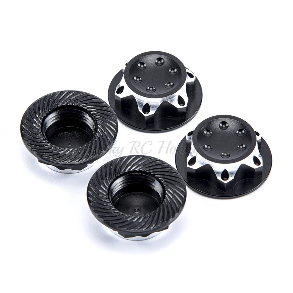 Aluminium Wheel Hub Cover Antidust Cover 17mm HEX Nut for RC 1:8 Model Car Anti-skid Wheel Cover - 4pcs/lot