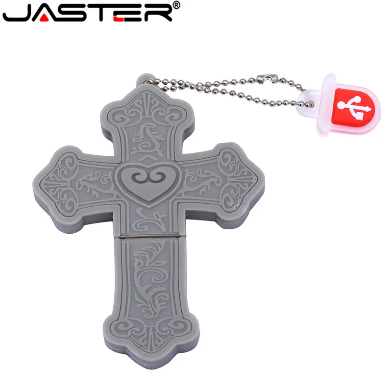 

JASTER 2019 new usb2.0 pen drive 4GB 8GB 16GB 32GB 64GB cartoon cross flash drive wedding anniversary gift