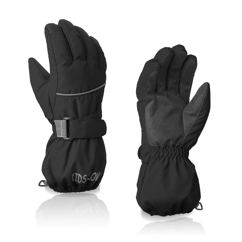 NEW Children's Ski Gloves Portable Waterproof Snow Gloves Winter Thicken Warming Full Finger Gloves for Boys Girls