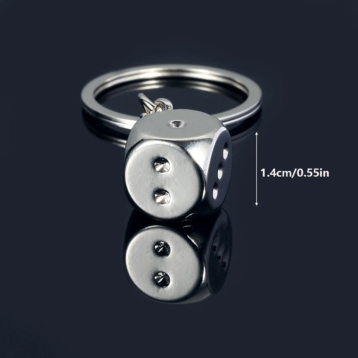 Creative Motorcycle Alloy Metal Dice Keyfob Keychain Key Chain Ring Holder Women Cover Auto Keyring Gifts Pride Gadgets for Men