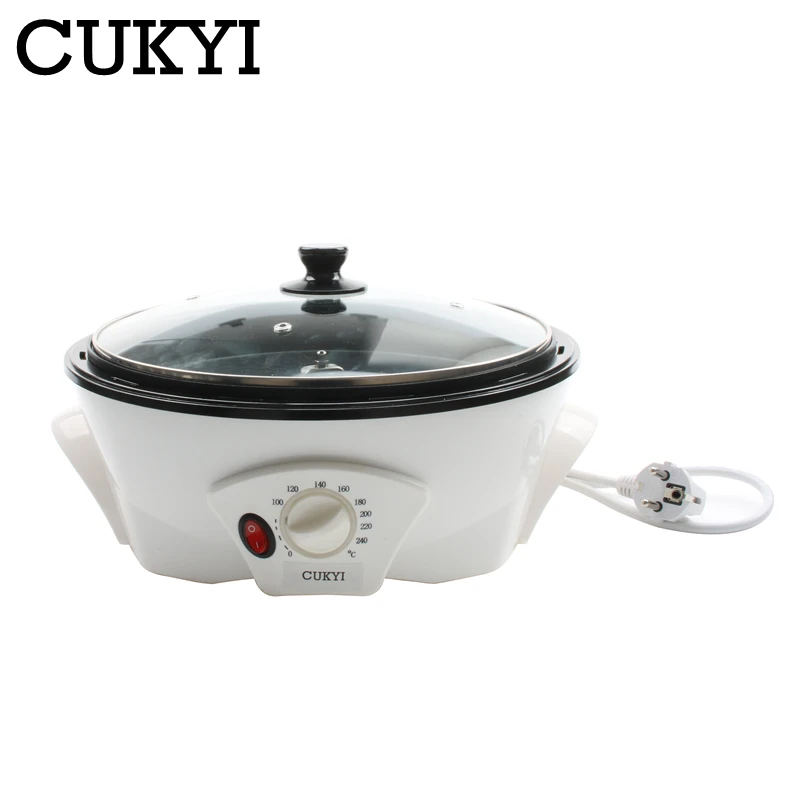 CUKYI Điện Cà Nhà Rang Cà Phê Máy Rang Xay 220V Không Dính Dụng Cụ Nướng Bánh Gia Đình Ngũ Cốc Sấy Khô