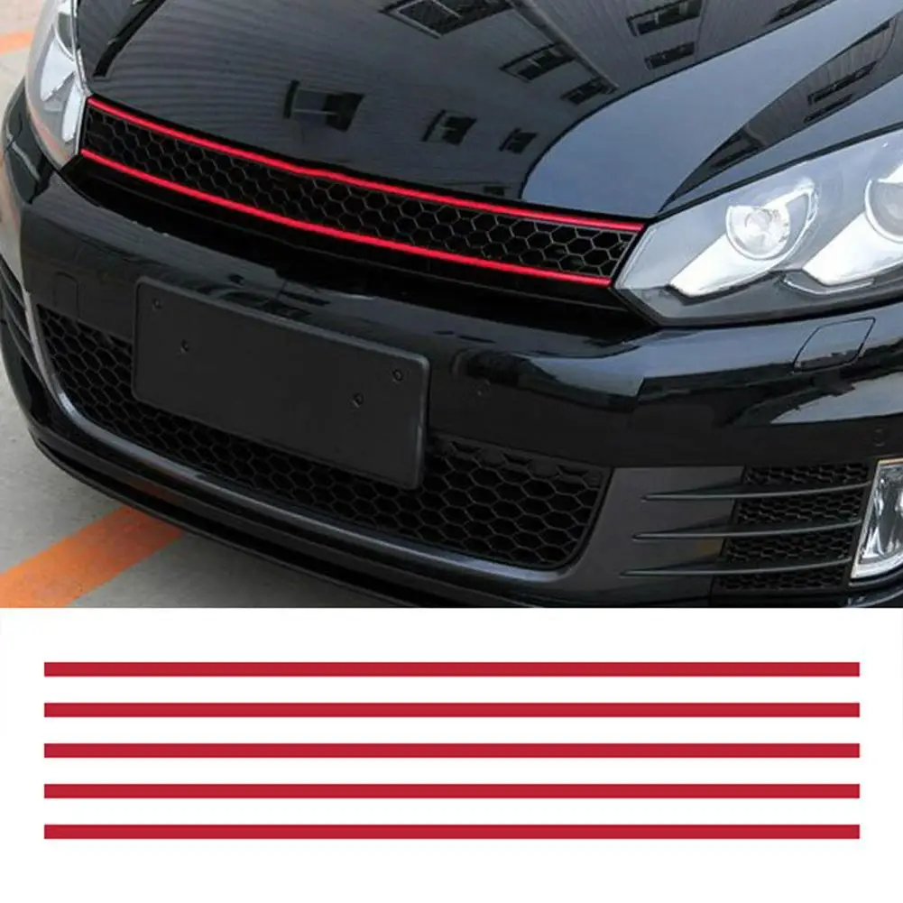 Front Hood Grille Decals Car Strip Sticker Decoration for Golf 6 7 Automobile Decal Styling Decor Exterior Accessories