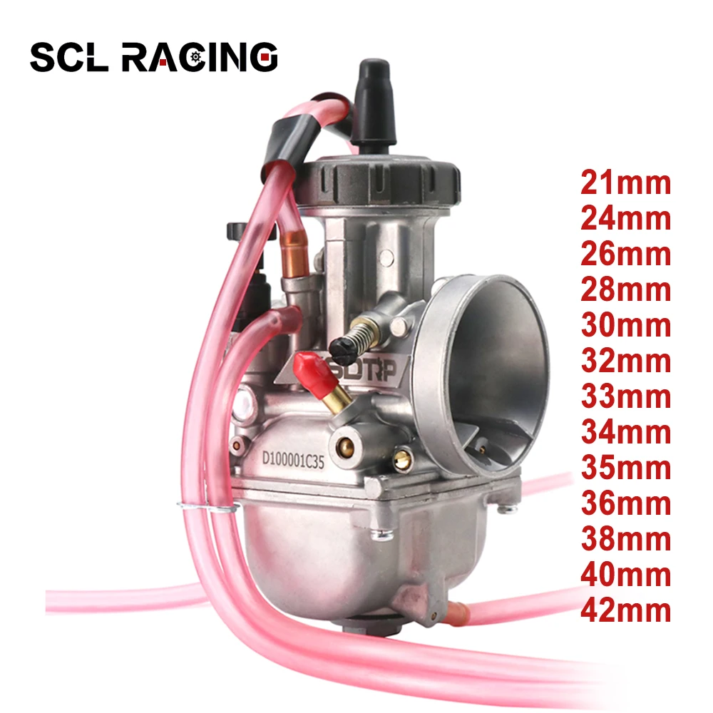 SCL Racing Universal 21 24 26 28 30 32 33 34 35 36 38 40 42mm PWK Motorcycle Carburetor Carb For Keihin 2T 4T engine