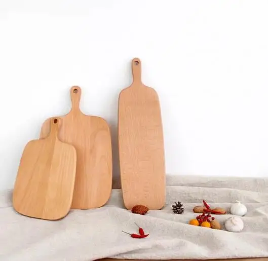 Wooden Cutting Boards Fruit Plate Whole Wood Chopping Blocks Beech Baking Bread Board Tool No Cracking Deformation