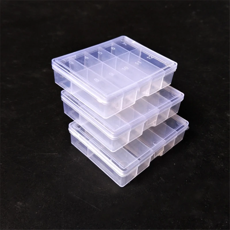 Cajas de aparejos de pesca, 10 compartimentos transparentes, caja de almacenamiento de plástico para señuelo de pesca, anzuelo, caja de aparejos de