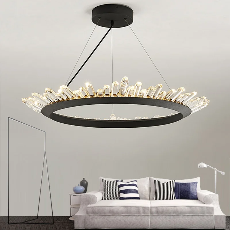 

new brief design crystal chandelier modern lighting for living room dining room lustre crystal lampadari LED light