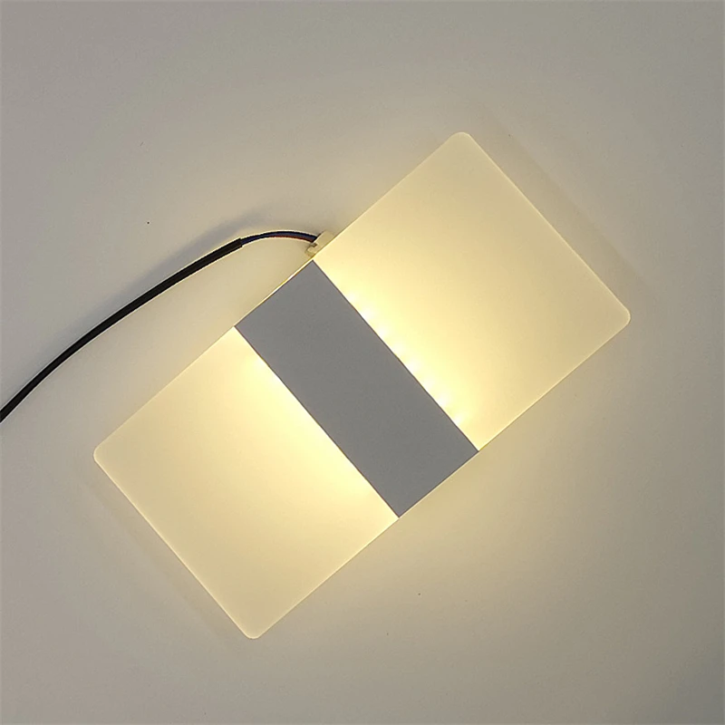 Modern Mini LED Wall Lamp Acrylic 85-265V Simple Bedroom Sconce Living Room Bedside Stair Home Decor Indoor Wall Lights Fixtures