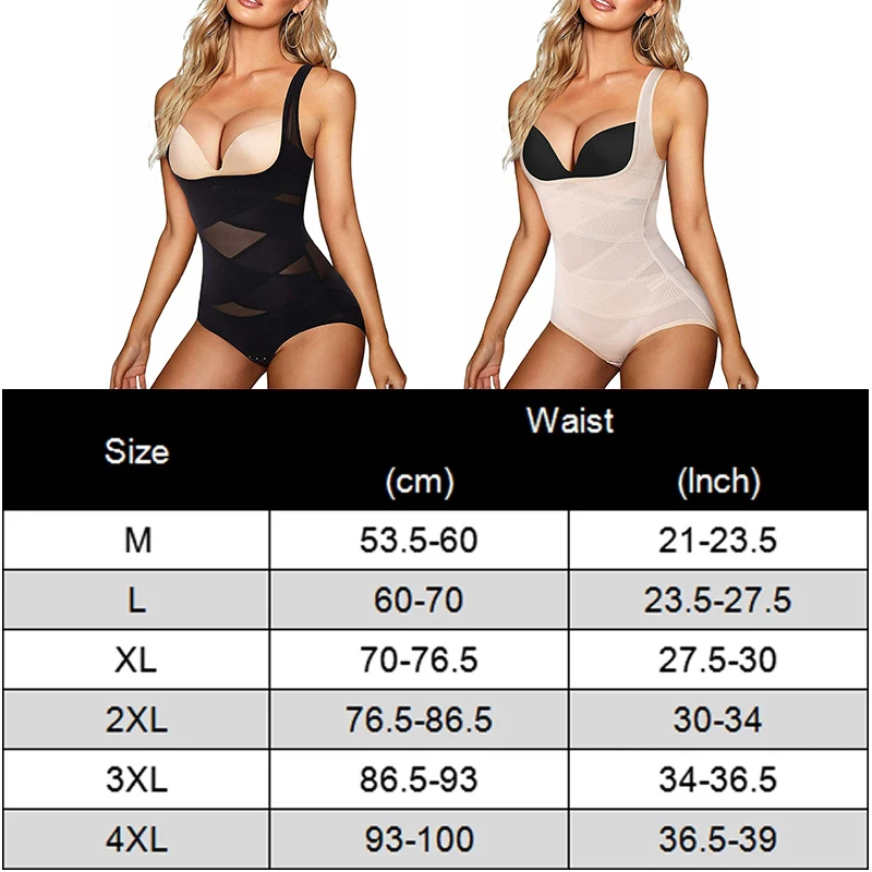 Cross Compression Abs Shaping Shapewear Bodysuit for Women Tummy Control Butt Lifter Trainer Stomach Body Shaper Open Crotch