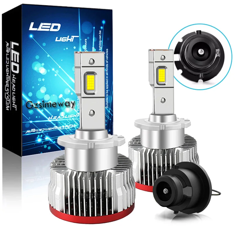 2x Canbus Car Lamp D1S LED D3S D2S D4S D5S D8S No Error Auto Headlight D1R D2R D4R Bulb 70W 15200LM 6000K White Automotive Light