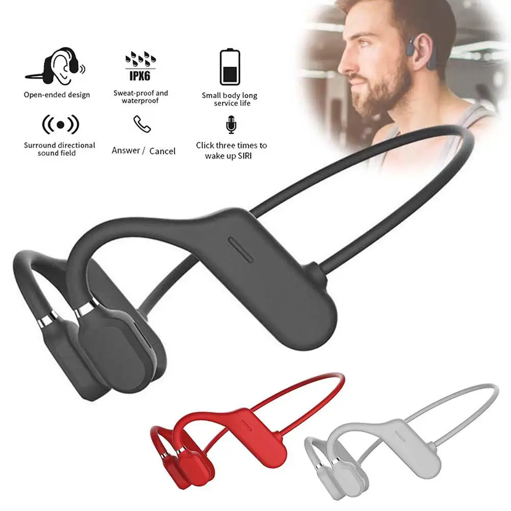 2020 Air Condition Wireless Earphone Bluetooth-compatible 5.0 Open-Ear Headphones Waterproof Sport Bass Stereo Ear Hook Headset