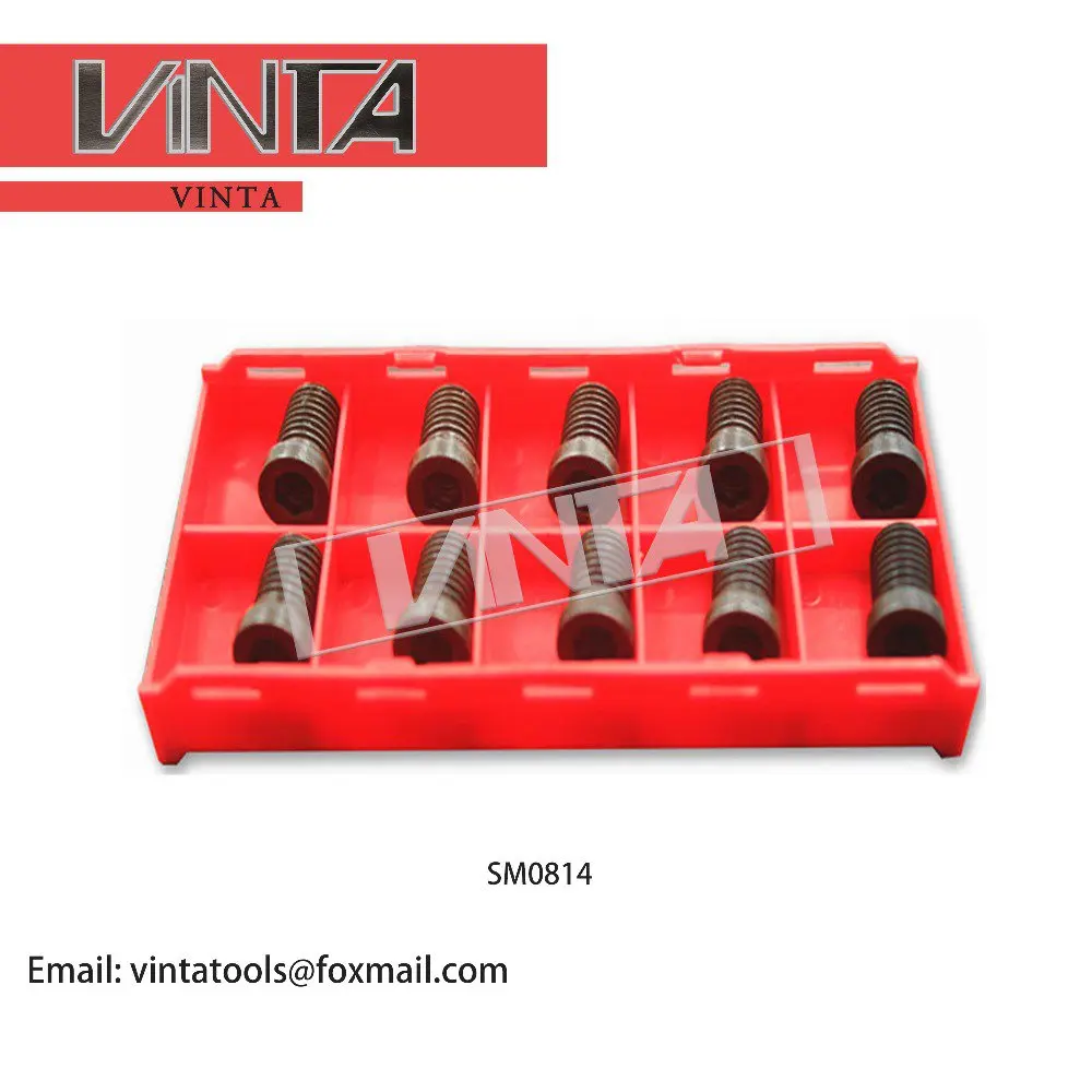 high quality 10pcs/lots SM0814 CNC carbide tool attachment knife pad compression screw sleeve