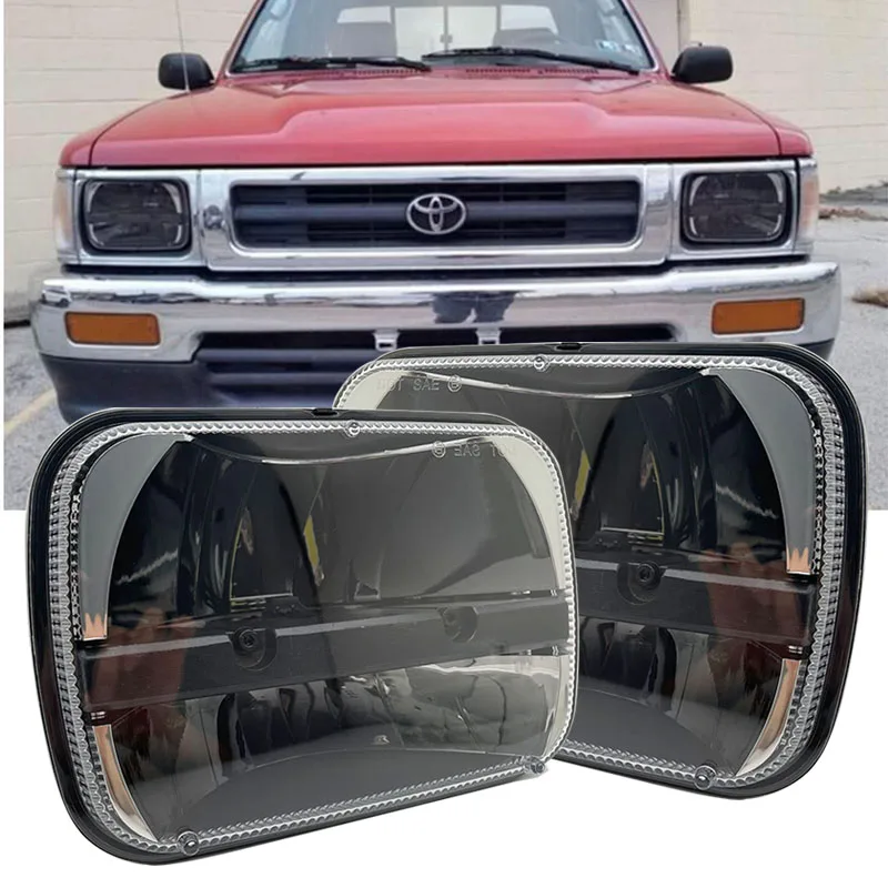 Pair 5X7 7X6 inch Rectangular Sealed Beam LED Headlight for Jeep Wrangler YJ Cherokee XJ H6014 H6052 H6054