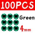 100 piezas de 4 mm, color verde
