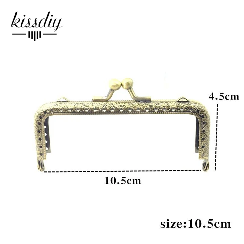 10PCS 6.5 7.5 8.5 10.5 12.5 15 18 20CM Square Metal Purse Frame for Bag DIY Handmade Kiss Lock Wedding Clutch Frame Accessory