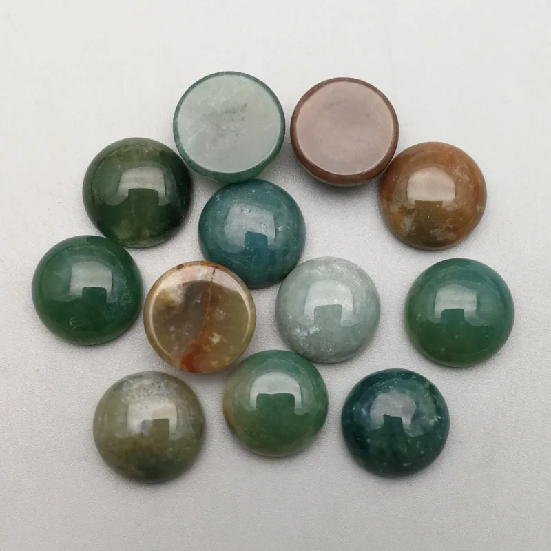 Natural india onyx Stone Beads Fashion 4mm 6mm 8mm 10mm 12mm 14mm round charm cab cabochon jewelry accessories 50Pcs no hole