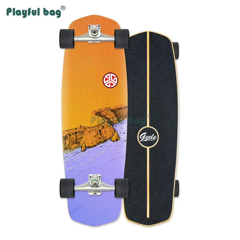 Spielerische Tasche Professionelle Erwachsene land surfbrett Skateboard 77cm * 25cm * 12cm Carving lenkung lkw CX4 skateboard komplette AMB52