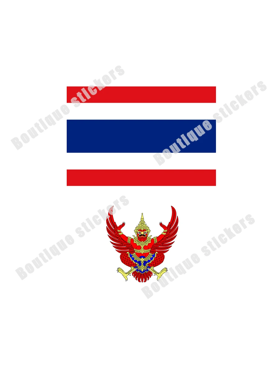 Thailand Flag National Emblem Driver's License Logo Sticker High Quality Waterproof Vinyl Cover Scratch Car Off-Road Racing