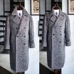 Business Men Suit Winter Warm Long Woolen cloth Overcoat Office Party Prom Blazer Tailor Made Formal Causal Costume Homme