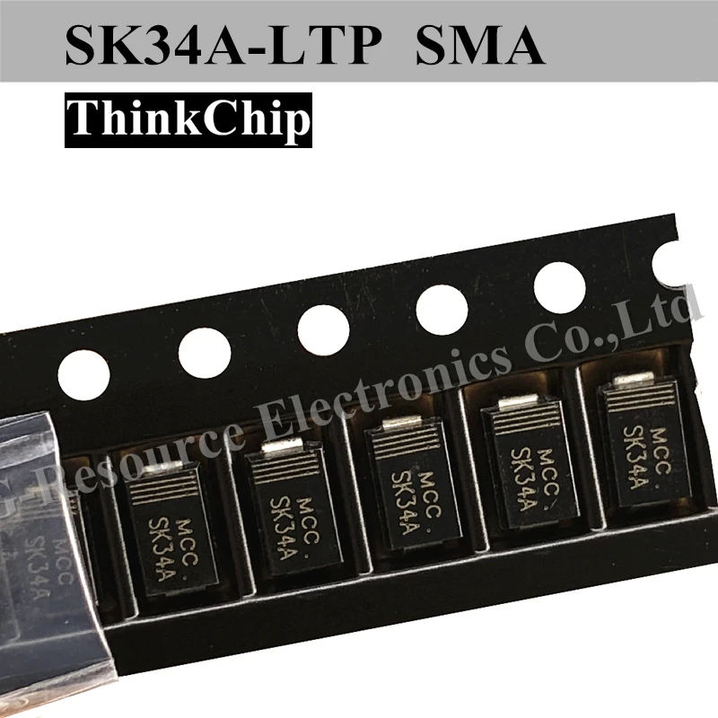 (50pcs) SK34A-LTP SK34A SMA DO-214AC Schottky Diode