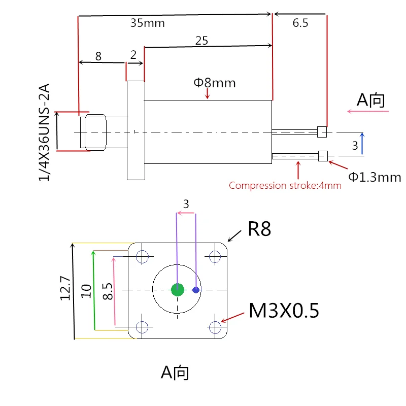 RF High Frequency Double Needle Tool Test Thimble Wifi 5G High Frequency Signal Board Test Head 3.0 RF Test SMA Female connector