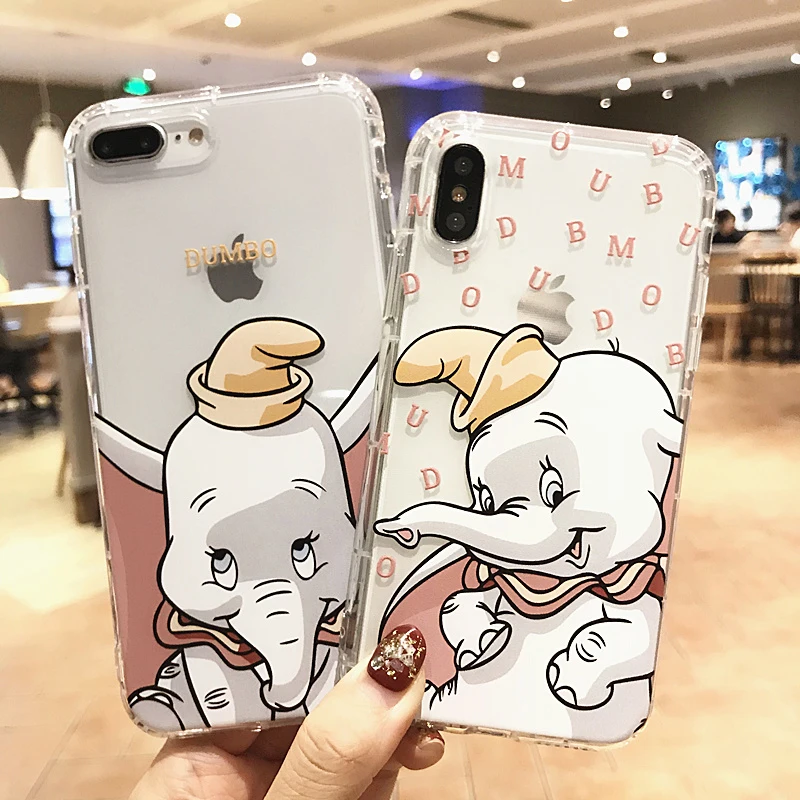 Disney Dumbo Flying Elephant Style Phone Case cover For iphone 12 pro max 11 8 7 6 s XR PLUS X XS SE mini black cell she