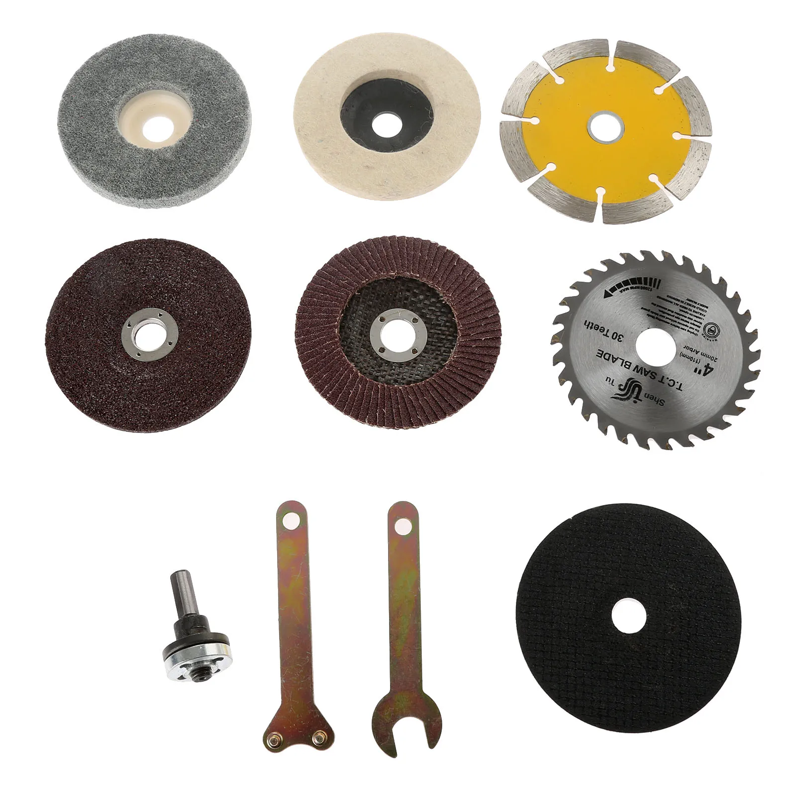 

10Pcs Conversion Shank Accessories Spanner Drill Metal Cutting Polishing Pad Marble Grinding Wheel Saw Blade for Electric Drill