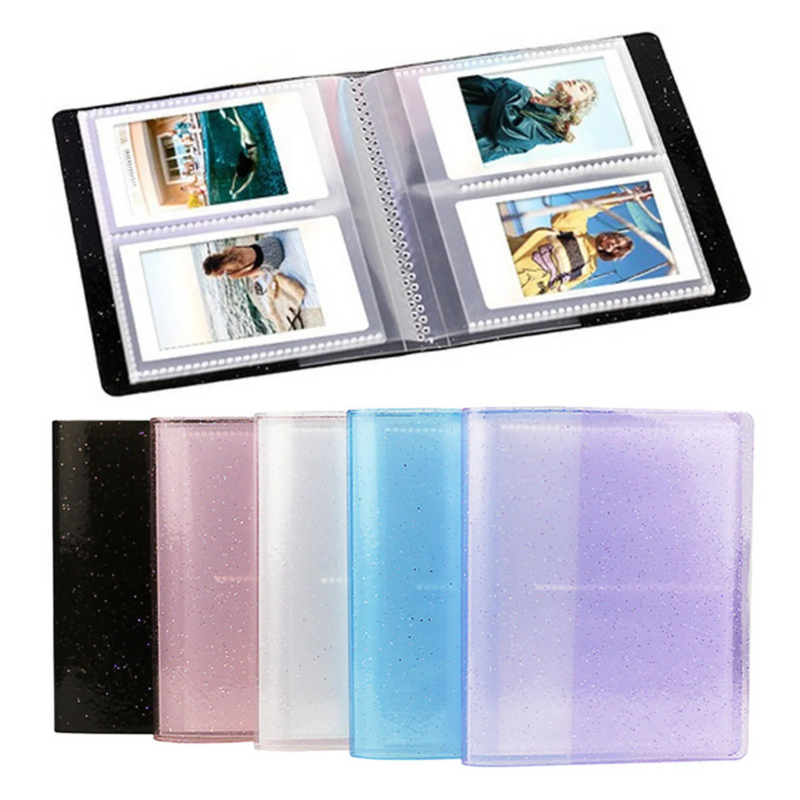 

Besegad 64-Pocket Photo Album Fashion Transparent Jelly Picture Film for Fujifilm Instax Mini 11 Instant Camera Accessories